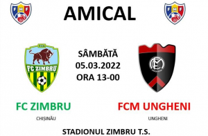 FCM Ungheni va disputa un amical cu Zimbru