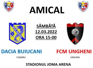 FCM Ungheni va disputa un amical cu Dacia Buiucani